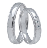 Linden Trauringe / Eheringe Frick mit Diamanten (W/si, 0.008 ct.) - 1609/1610